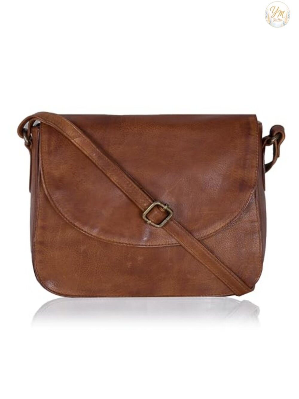 Genuine Leather Crossbody Bag for Women with Adjustable Strap